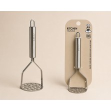 Paslanmaz Çelik Patates Ezici, 24.5 Cm, Metal Sebze Ezme Aparatı