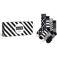 Happy Socks Kadın Siyah Klasik 4’lü Pamuklu Çorap Seti XCBW09-9150