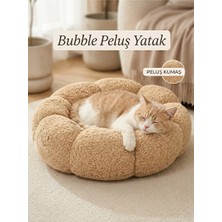 UltraNova Vaelmont Peluş Bubble Kedi ve Köpek Yatağı - Bej