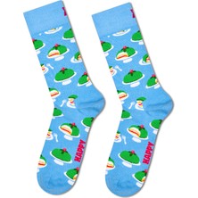 Happy Socks Erkek Mavi Desenli Pamuklu Çorap P007254
