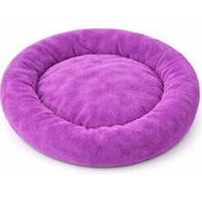 Vaelmont Küçük Irk Için Peluş Yuvarlak Kedi ve Köpek Minderi, 40X40 cm Kedi ve Köpek Yatağı