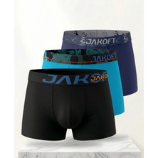 Jakoft Classic Pamuklu Erkek Boxer 3'lü Paket Siyah - Mavi - Lacivert