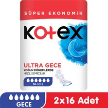 Kotex Ultra Gece Ped 16X2 32 Adet