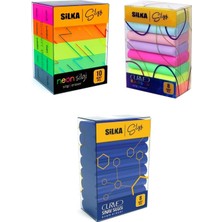 Gıpta 3 Lü Silgi Seti(8 Li Curved Sınav+ 8 Li Curved Rainbow+ 10 Lu Neon Silgi)