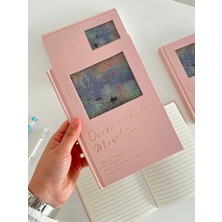 Kağıt Gemi Dükkan Claude Monet Sanat Tasarımlı Çizgili Sert Kapak Defter/ajanda/planlayıcı/bullet Journal