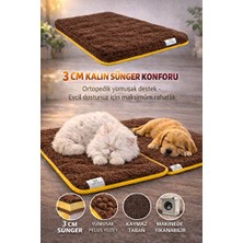 Vaelmont Ortopedik Süngerli Kaymaz Tabanlı Kedi ve Köpek Yatağı, Peluş ve Rahat