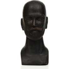Evdema Bıyıklı Büst Dekor BLACK-14,5X17X31CM