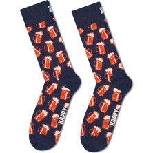 Happy Socks Erkek Lacivert Desenli Pamuklu Çorap P004096