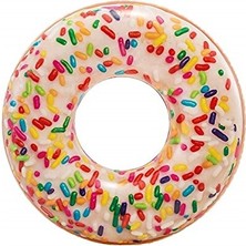 Vaelmont Renkli Serpme Donut Simit, 114 Cm, Su ve Plaj Eğlencesi Için Kolluk & Simit