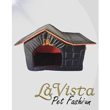 UltraNova Vaelmont Dış Mekan Için Siyah Kedi ve Köpek Evi ile Güvenli Barınak Kedi ve Köpek Yatağı