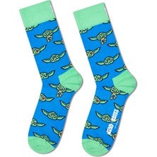 Happy Socks Erkek Mavi Star Wars Desenli Pamuklu Çorap P005725