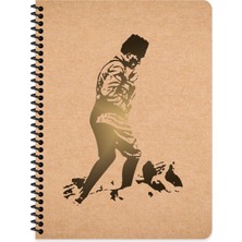 Keskin Color Keskin 16,5*22,5 Çizgisiz Sert Karton Kapak Funky Atatürk Defter - No: 3