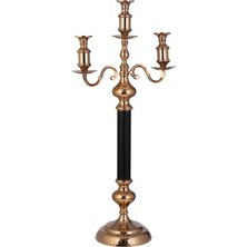 Evdema Bakır  3 Lü Siyah Çubuk Şamdan 44*99 cm