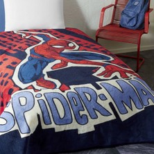 Taç Lisanslı Spiderman Block Tek Kişilik Battaniye
