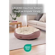 UltraNova Vaelmont Pudra Krem Renkli Kaymaz Tabanlı Kedi ve Köpek Yatağı, Konforlu ve Güvenli