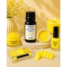 E.M.S Neon Sarı Toz Mika Kozmetik Boyası 10 Gr/oje/tırnak/peeling/maskara/krem/göz Farı/tırnak/mum Boyası.