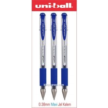 Uni-Ball Uniball Signo Dx 0.38 mm Mavi Jel Kalem 3 Adet
