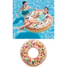 UltraNova Vaelmont Şişme Donut Simit, Renkli ve Güvenli Yüzme Simidi, 119CM Plaj Oyuncakları