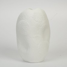 Evdema Beyaz Fosil Vazo 26*27*20 cm