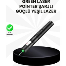 Herşey Trend Yüksek Güçlü Yeşil Lazer Pointer 5000MW Şarjlı