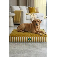 Vaelmont Sarı Çizgili Geniş Köpek ve Kedi Yatağı 70X50CM Kedi ve Köpek Yatağı