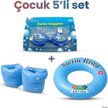 Vaelmont Çocuklar Için Çoklu Yüzme Seti: Gözlük, Kolluk ve Simit Kolluk & Simit