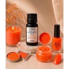E.M.S Neon Turuncu Toz Mika Kozmetik Boyası 10 Gr/oje/tırnak/peeling/maskara/krem/göz Farı/tırnak/mum Boyası