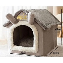 UltraNova Vaelmont Peluş Tasarımlı Kedi ve Köpek Evi Kulübesi Kedi ve Köpek Yatağı