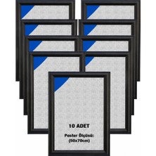 OfisDS 10 Adet 25 mm B2(50X70) Gönye Köşe Alüminyum Aç-Kapa Çerçeve – Poster Çerçevesi (Siyah Renk)