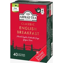 Ahmad Tea 40'lı Klasik English Breakfast Demlik Poşet Çay 80 G