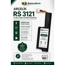BataryaBank Arçelik Rs 3121 Uyumlu Robot Süpürge Bataryası 10.8V / 11.1V 3200MAH Li-Ion Şarj Edilebilir Pil