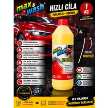 Max&wash 1 kg Hızlı Cila | 1/1 Konsantre Profesyonel Oto Hızlı Cila | Araç Boya Koruyucu ve Parlatıcı | Oto Kuaför Ürünü