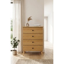 Asra Trend Lüks 4 Çekmeceli Şifonyer Komodin %100 MDF Çok Amaçlı Düzenleyici ŞF01