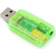 Gndz Home 5.1 USB Stereo Ses Adaptörü, Harici Ses Kartı, Pc ve Dizüstü Bilgisayar Için 3D USB Ses Adaptörü,