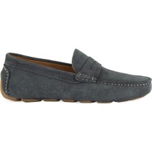 Pegia Hakiki Süet Erkek Loafer Ayakkabı 500901 Füme
