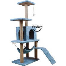 UltraNova Vaelmont Lüks Hamaklı Kedi Tırmalama Oyun Evi Kedi ve Köpek Yatağı