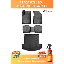Rizline Chevrolet Cruze 2008-2016 Sedan - Çift Cepli  Araca Özel Full Set Paspas Seti ve Bagaj Havuzu
