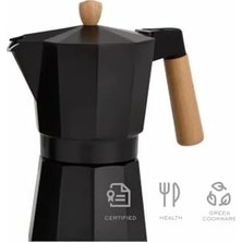 Gndz Home Mokapot 6-Cups Coffeehutt Bigg Coffee Kahve Demleme Kahve Ekipmanı Italyan Filtre Kahve Makinesi,siyah
