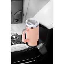 Gndz Home 316 L Çelik 1,2 L Pembe Pipetli El Termos Mug (Sızdırmazlık Yok) CIN856PM