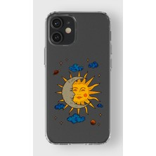 Moonset Iphone 12 Mini Uyumlu Baskılı Yumuşak Silikon Şeffaf Telefon Kılıfı
