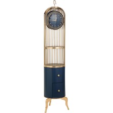 Evdema Gold Barlı Mavi Saat 41*41*180 cm