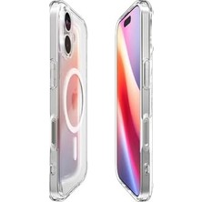 Gndz Home Crystal Sert Mika Magsafe Özellikli Şeffaf Premium Kılıf, iPhone 17 ile Uyumlu