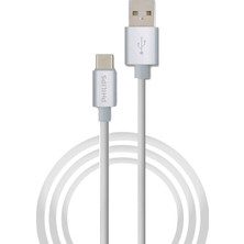 Philips 70W UsbA to Type-C 1.2 Metre Hızlı Şarj ve Data Kablosu Beyaz 2023BY3A2528M