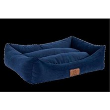 Vaelmont Gece Mavisi Luna Köpek Yatağı 80X60X23 cm - Rahat Uyku Alanı Kedi ve Köpek Yatağı