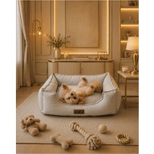 Vaelmont Yıkanabilir Kafa Destekli Kaydırmaz Yatak Kedi ve Köpek Yatağı