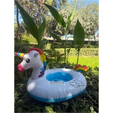 Vaelmont Sevimli Unicorn Tasarımlı Ayak Sokmalı Şişme Simit Kolluk & Simit 70X55 cm