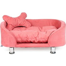 Vaelmont Orta ve Küçük Irk Köpek Yatağı, 80X55 Cm, Açık Pembe Konforlu Alan Kedi ve Köpek Yatağı