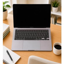 Gndz Home MacBook Pro Klavye Koruyucu Us Amerikan Düz Enter – Touch Bar Uyumlu – 13 Inç A2251 A2289 A2338 (M1/m2) – 16 Inç A2141 – Ultra Ince Siyah