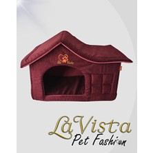 Vaelmont Kırmızı Çatılı Evcil Hayvan Evi Kedi ve Köpek Yatağı