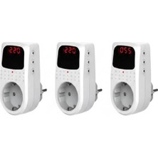 Gndz Home Akım Korumalı Regülatör Priz - 4000W Yüksek Güç, Düşük Voltaj Koruması (150V-210V), Yıldırım ve Çocuk Emniyetli Voltaj Sabitleyici Koruyucu Priz (1)